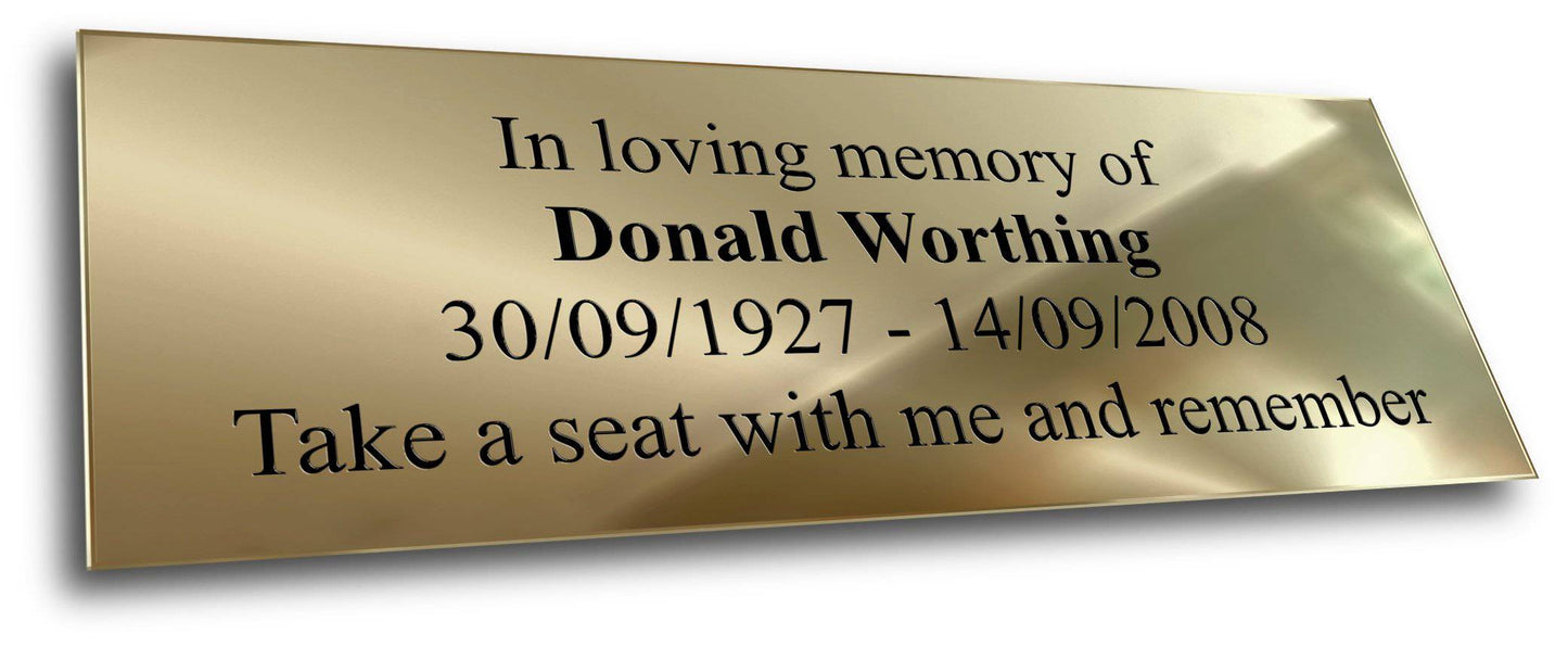 Brass-Plaque-Engraved polished brass