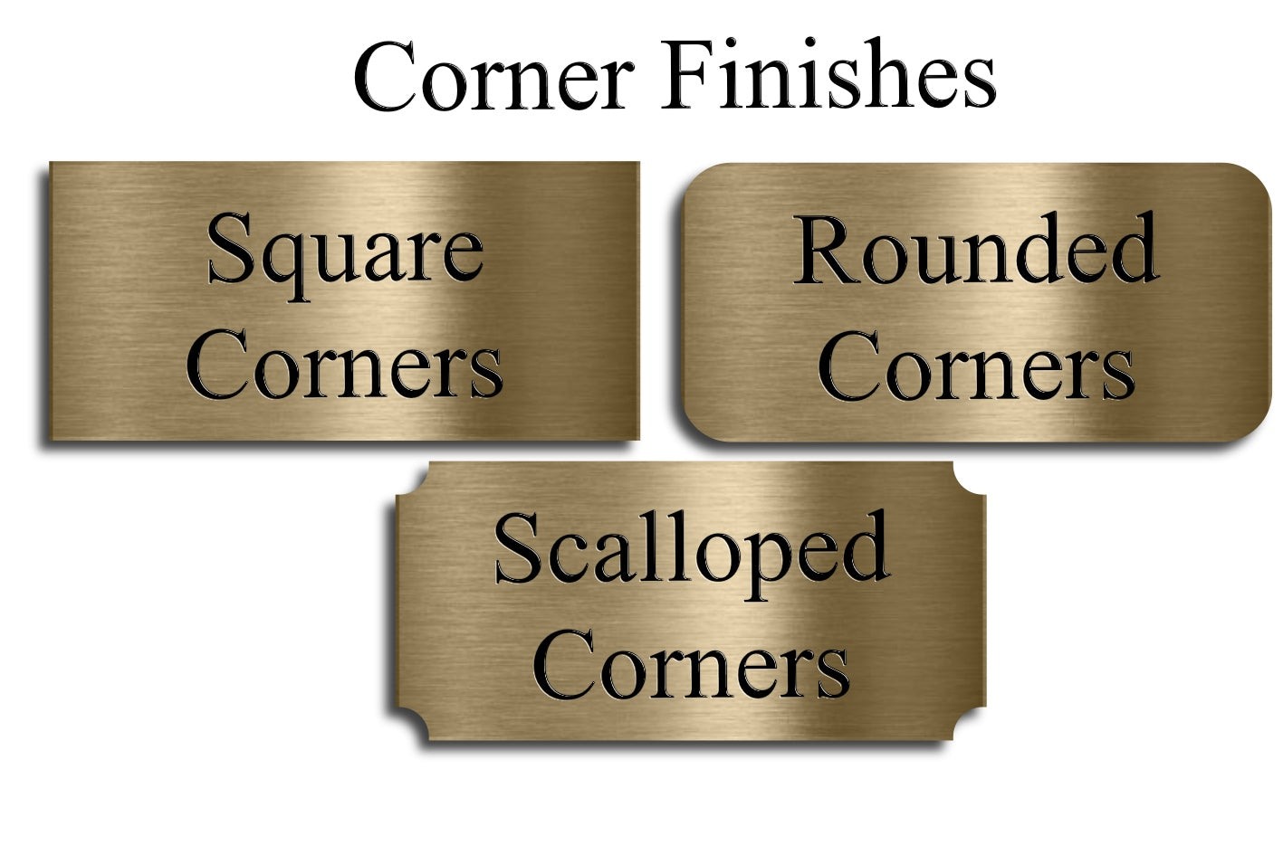 Brushed Brass Effect Laminate Plaques - The Engraving Store