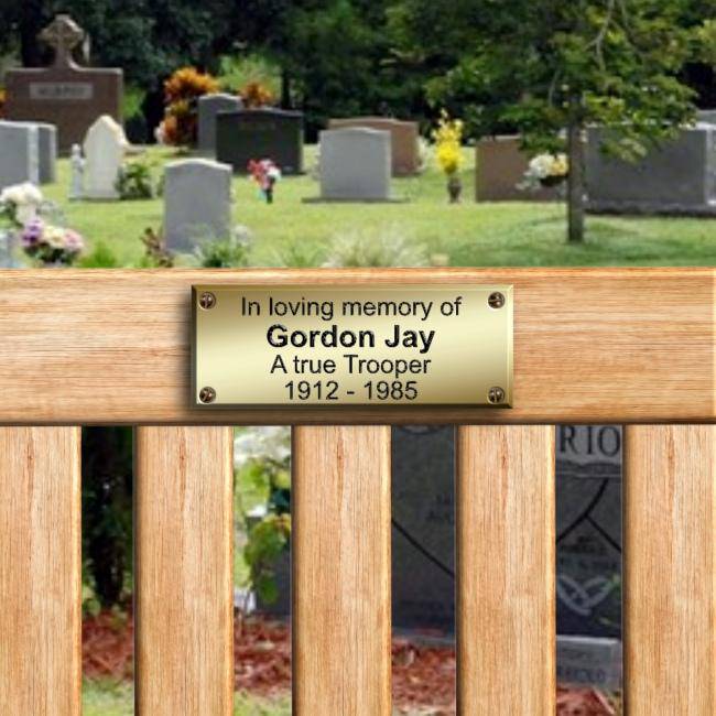 Memorial Plaque for Bench, Custom Engraved in Brass - The Engraving Store