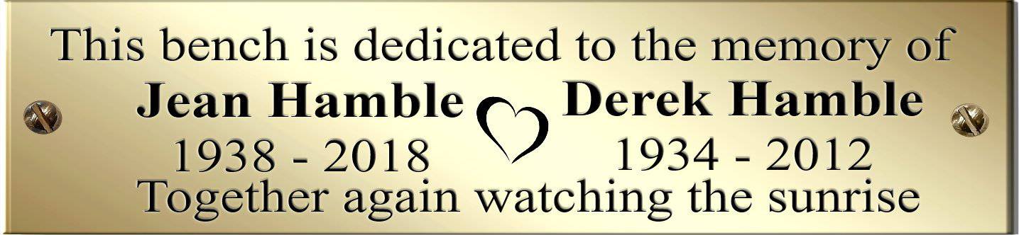 Lacquered Memorial Bench Plaque - The Engraving Store