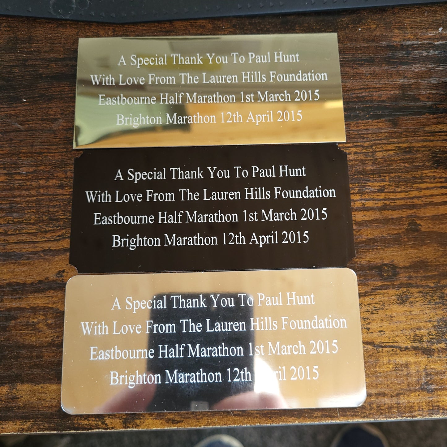 Self Adhesive Trophy Memorabilia Plaques and Plates