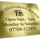 Brass Business Signs - The Engraving Store