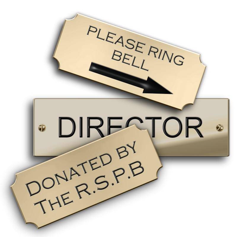 Brass door best sale plaques